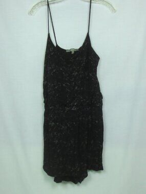 Finn & Clover Romper Black Silver High Waist Shorts Soft Comfy Athleisure Size M